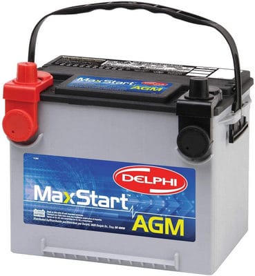 Delphi BU9075DT MaxStart AGM Premium Automotive Battery, Group Size 75DT (Dual Terminal)
