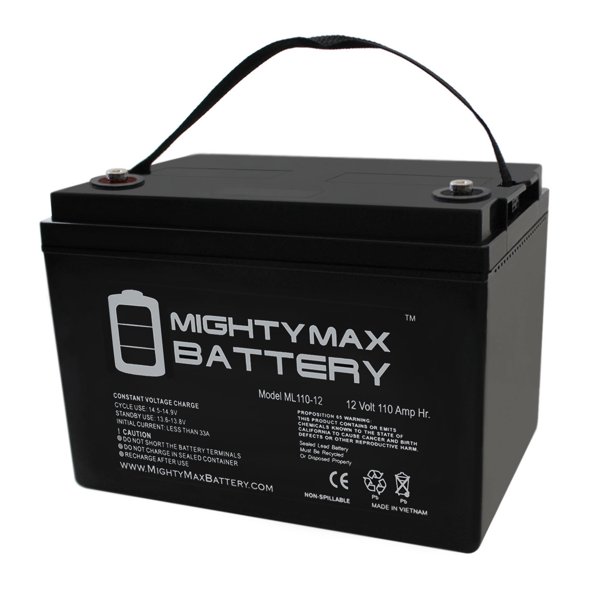 Mighty Max 12V 110AH SLA Replaces Group 30H AGM Deep Cycle Rechargeable Battery