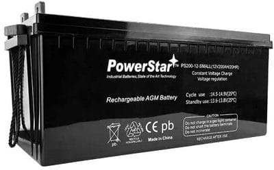 POWERSTAR Maintenance-Free Group Size 4D 12V 200AH AGM Deep Cycle Lead Acid Battery