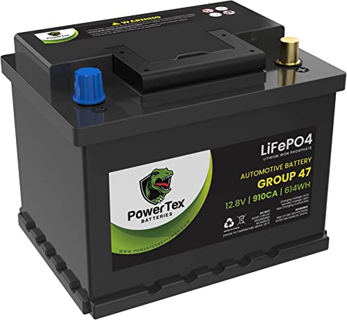 Powertex Batteries Lithium-Ion LiFePO4 BCI Group Size 47/H5 Automotive Battery