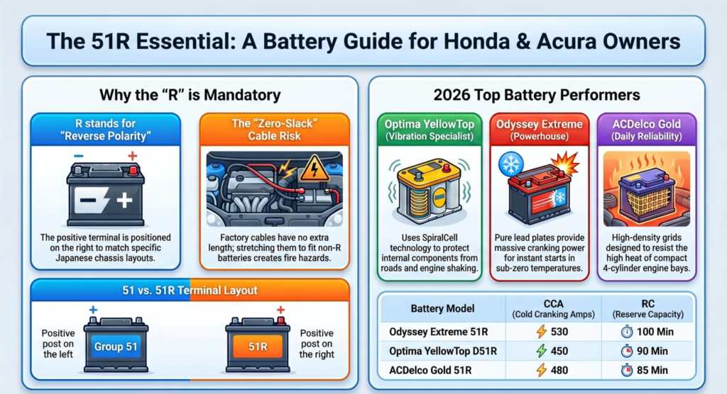 Best Group 51R Battery for Honda and Acura: 2026 Expert Guide